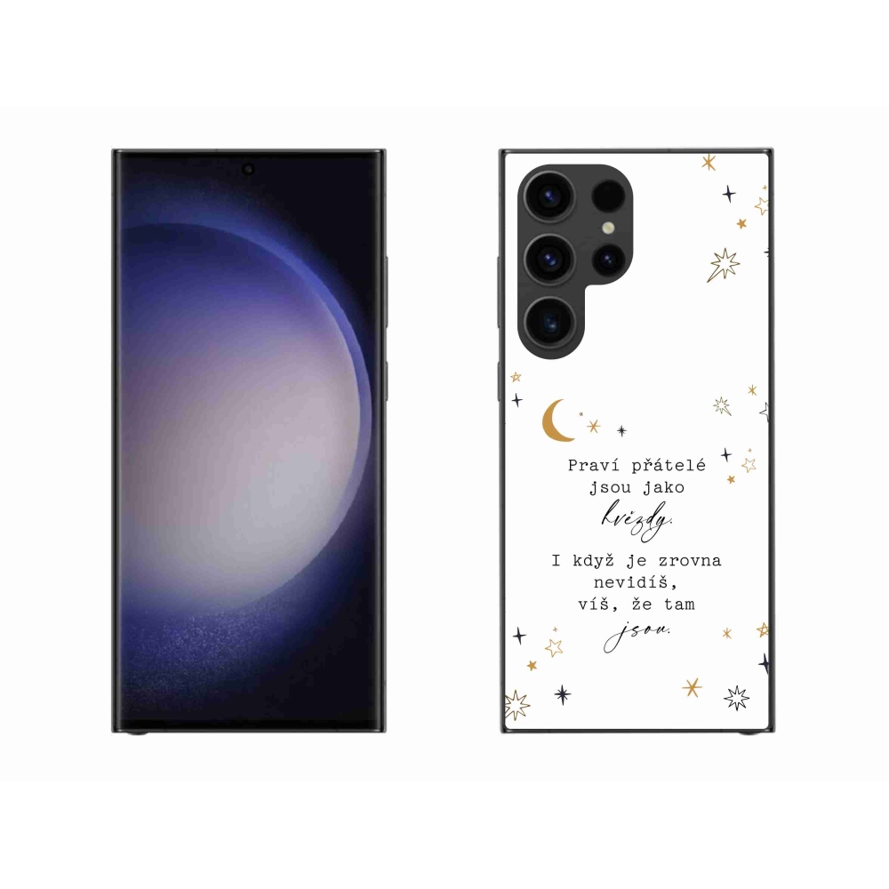 Gelový kryt mmCase na Samsung Galaxy S23 Ultra 5G - citát 6 bílé pozadí
