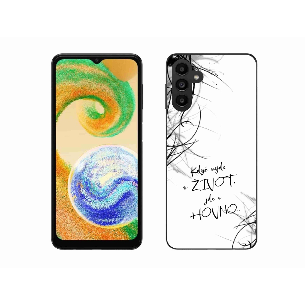 Gelový kryt mmCase na Samsung Galaxy A04s (164.7x76.7x9.1mm) - vtipný text 16 bílé pozadí
