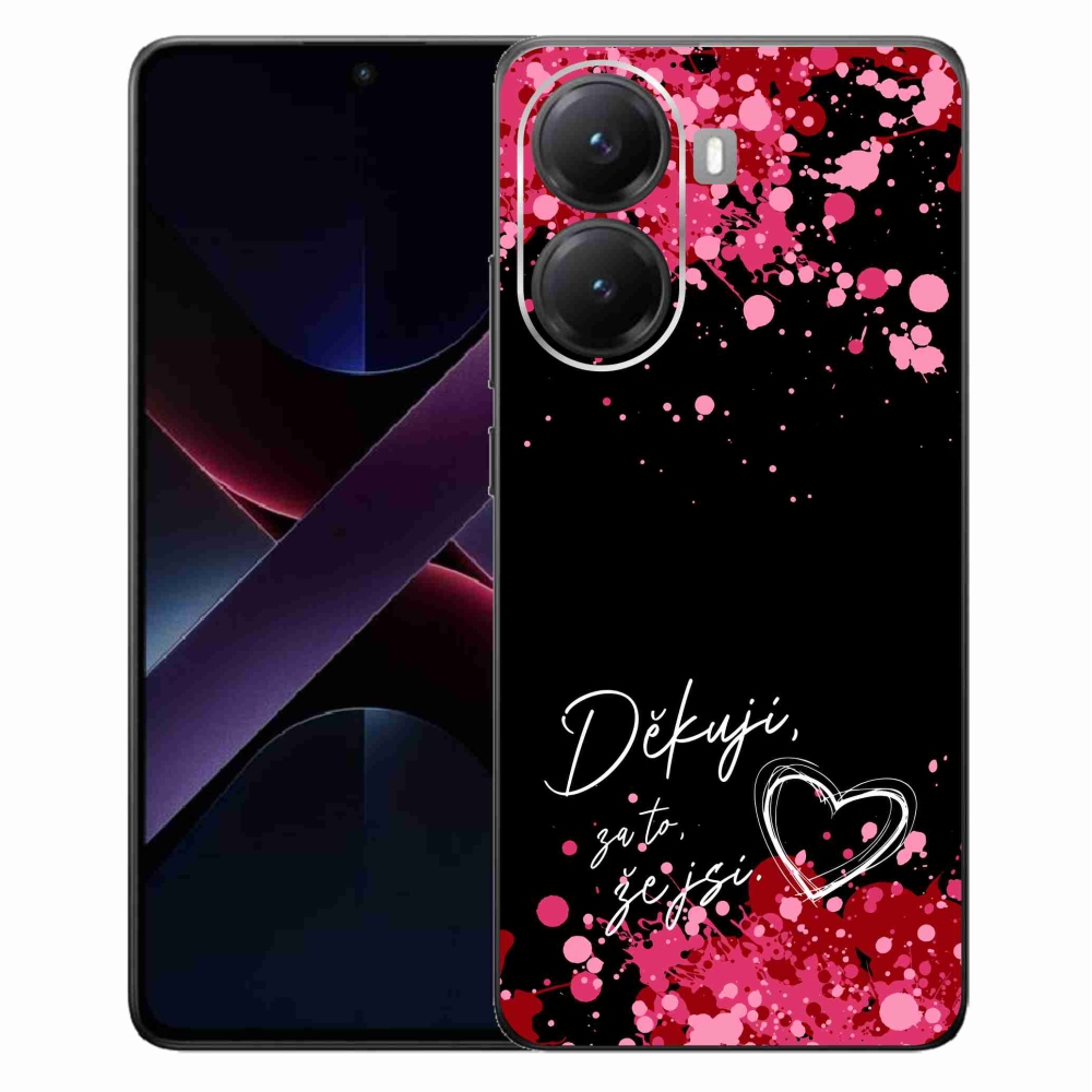 Gelový kryt mmCase na Xiaomi Poco X7 Pro 5G - zamilovaný text 2 černé pozadí