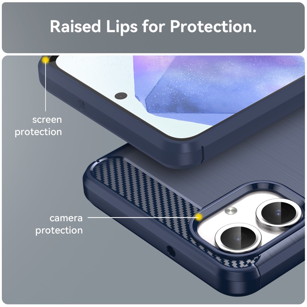 Carbon odolný gelový obal na Samsung Galaxy A06 4G - modrý