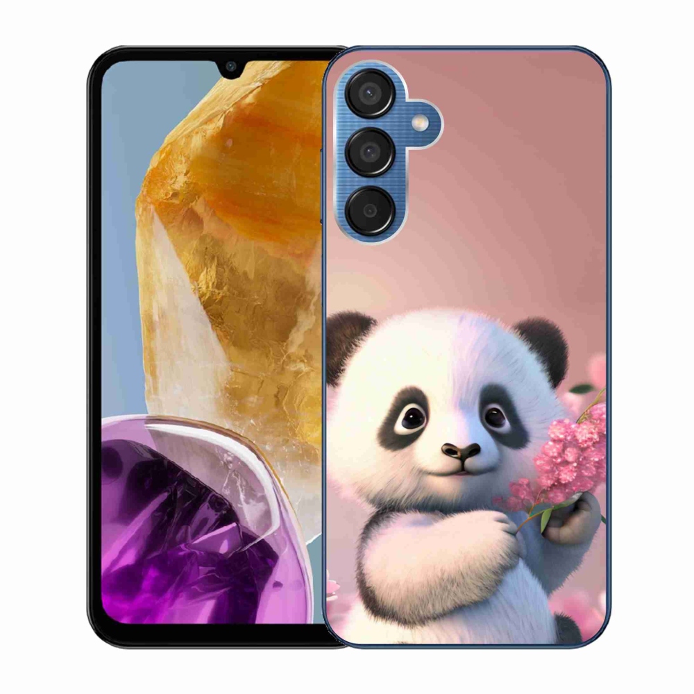 Gelový kryt mmCase na Samsung Galaxy M15 5G - roztomilá panda