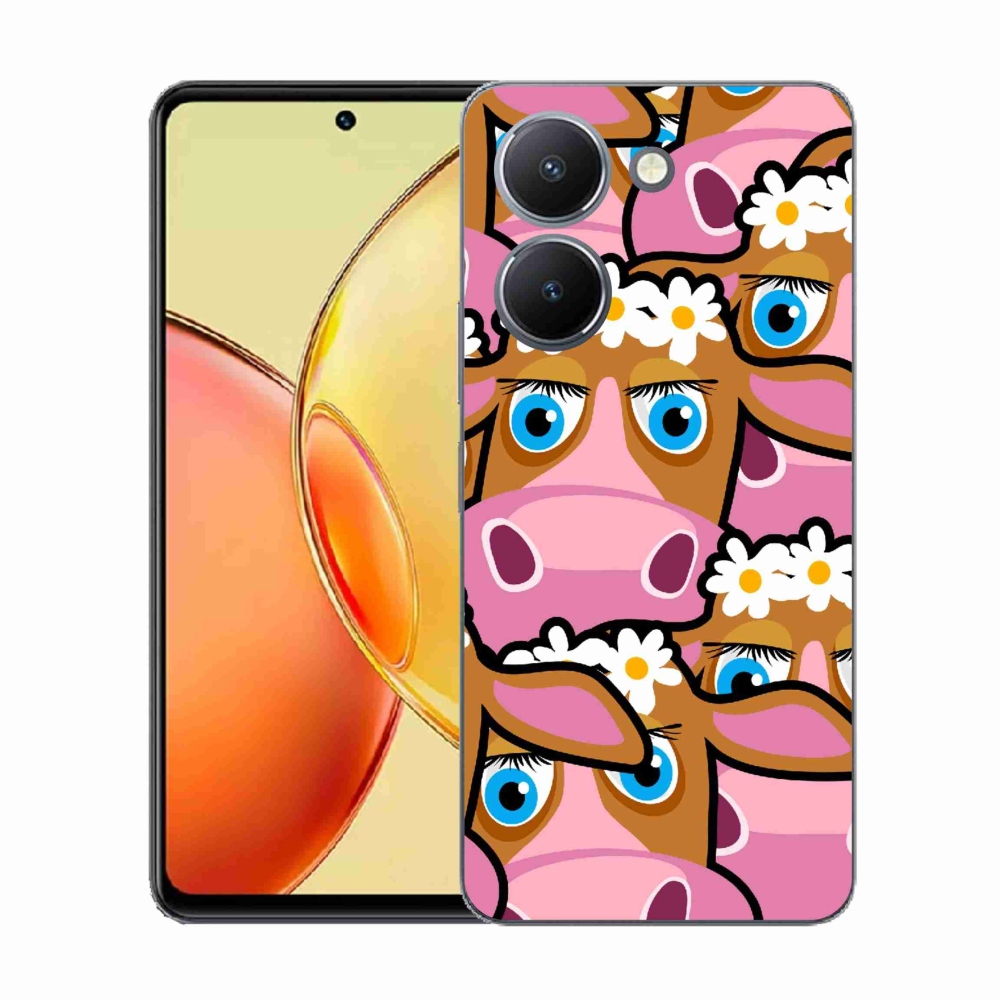 Gelový kryt mmCase na Vivo Y36 - kreslené kravičky