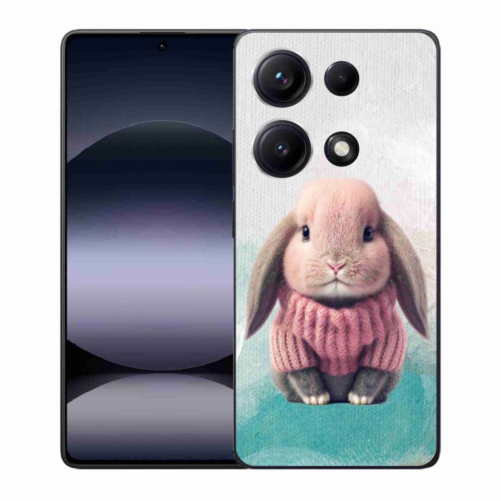 Gelový kryt mmCase na Xiaomi Redmi Note 14S - králíček ve svetru