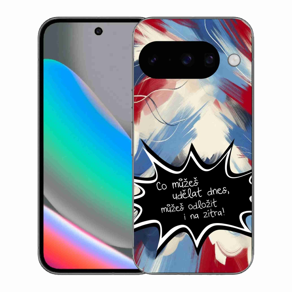 Gelový kryt mmCase na Google Pixel 10 - vtipný text 9 černé pozadí