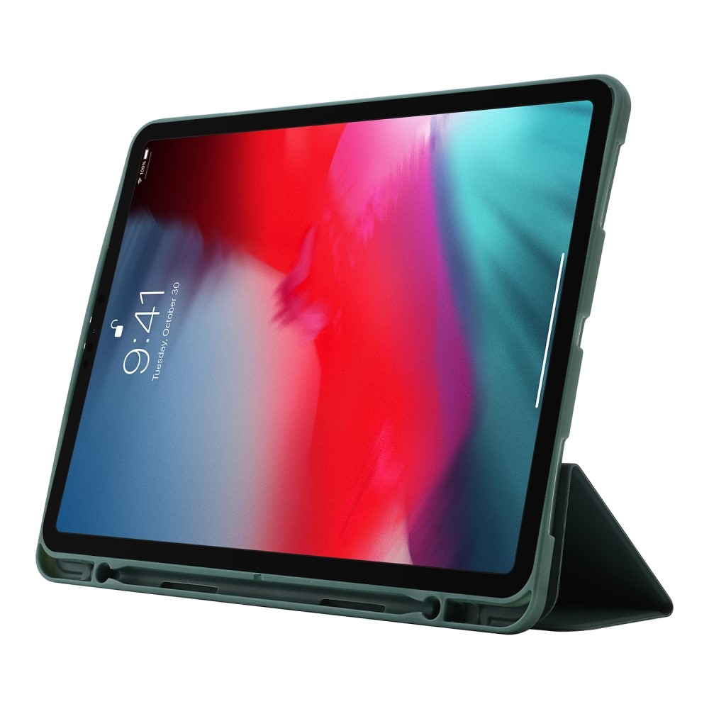 Chytré polohovatelné pouzdro na iPad Pro 11 (2020/21/22) - tmavězelené