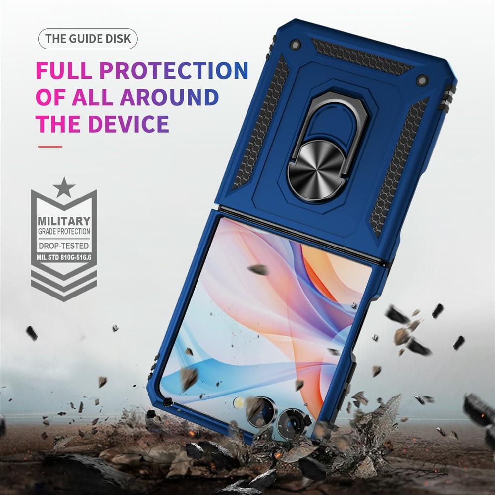 Ring odolný kryt na Samsung Galaxy Z Flip7 5G - modrý