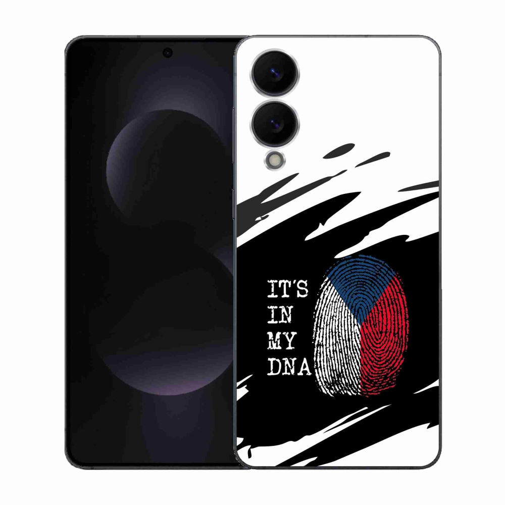 Gelový kryt mmCase na Samsung Galaxy S25 Edge - vlajka otisk prstu černobílé pozadí