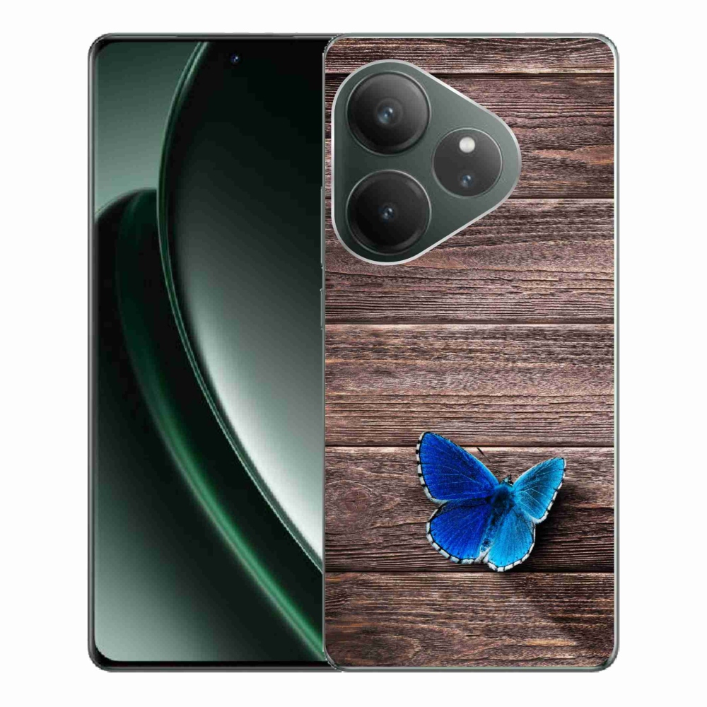 Gelový kryt mmCase na Realme GT 6 5G/GT 6T 5G - modrý motýl 1