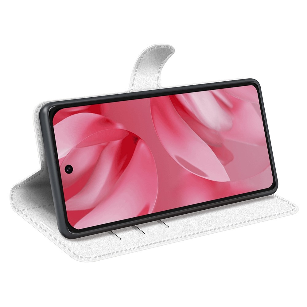 Litchi knížkové pouzdro na Google Pixel 10 - bílé