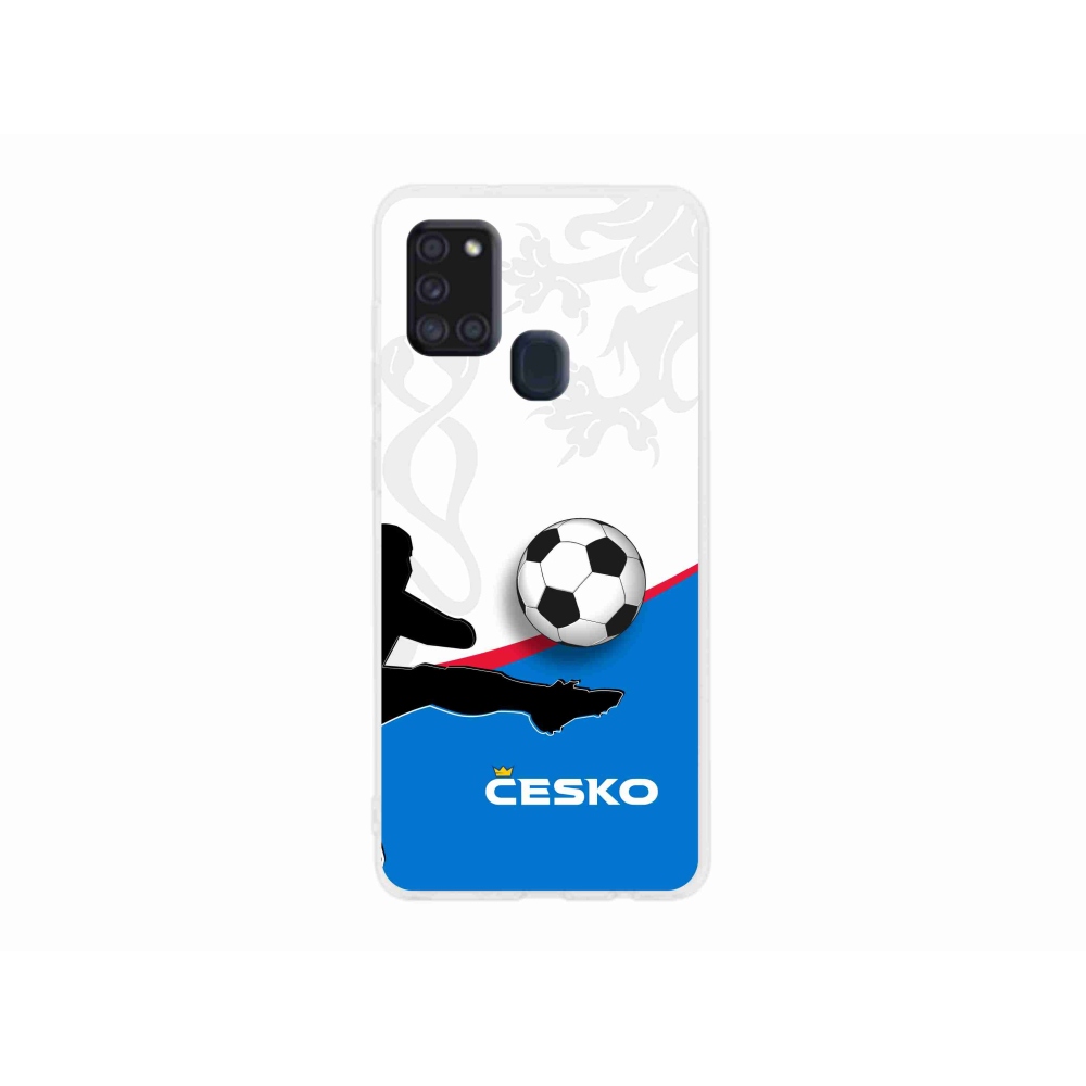 Gelový kryt mmCase na Samsung Galaxy A21s - fotbal Česko 3