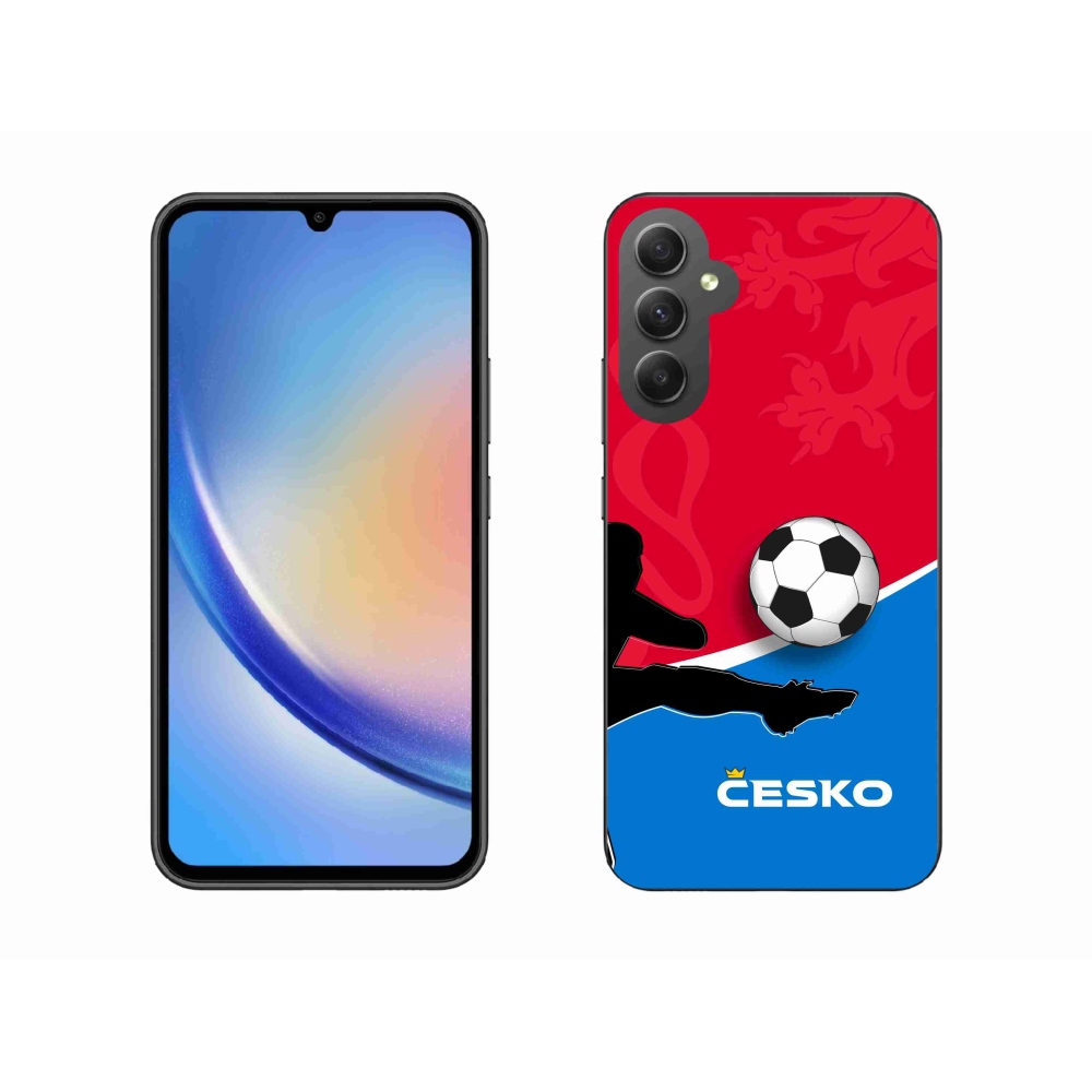 Gelový kryt mmCase na Samsung Galaxy A34 5G - fotbal Česko 2