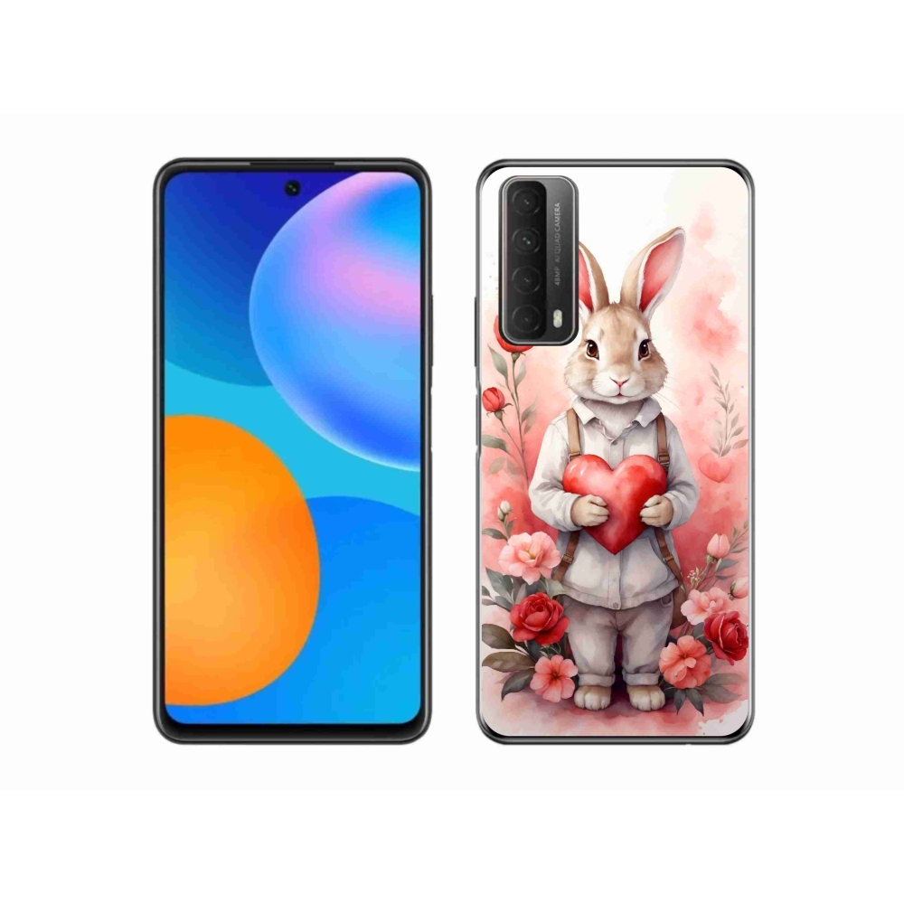 Gelový kryt mmCase na Huawei P Smart (2021) - zajíc se srdíčkem
