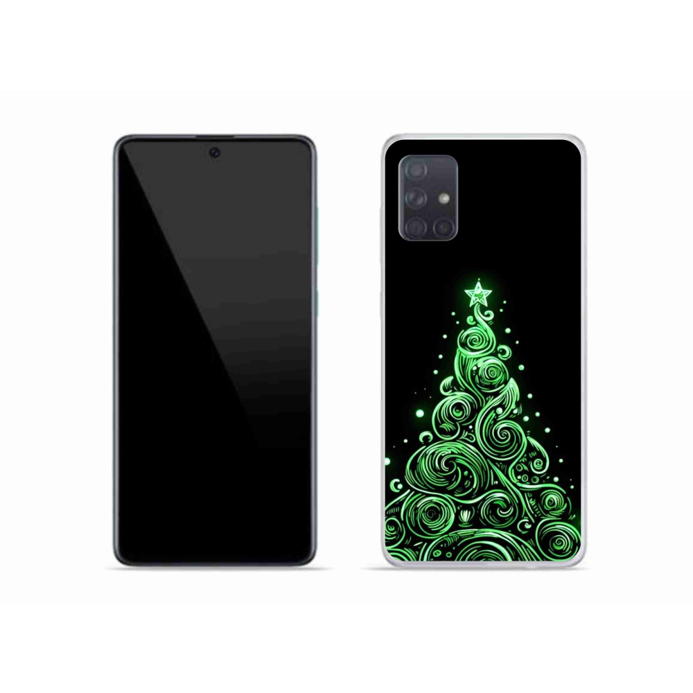 Gelový kryt mmCase na Samsung Galaxy A51 - neonový vánoční stromek 3