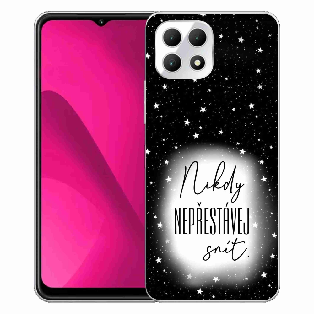 Gelový kryt mmCase na T-Mobile T Phone 2 - citát 1 bíločerné pozadí