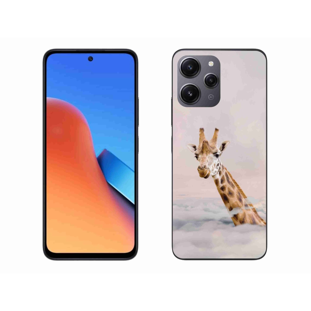 Gelový kryt mmCase na Xiaomi Redmi 12 - žirafa v oblacích