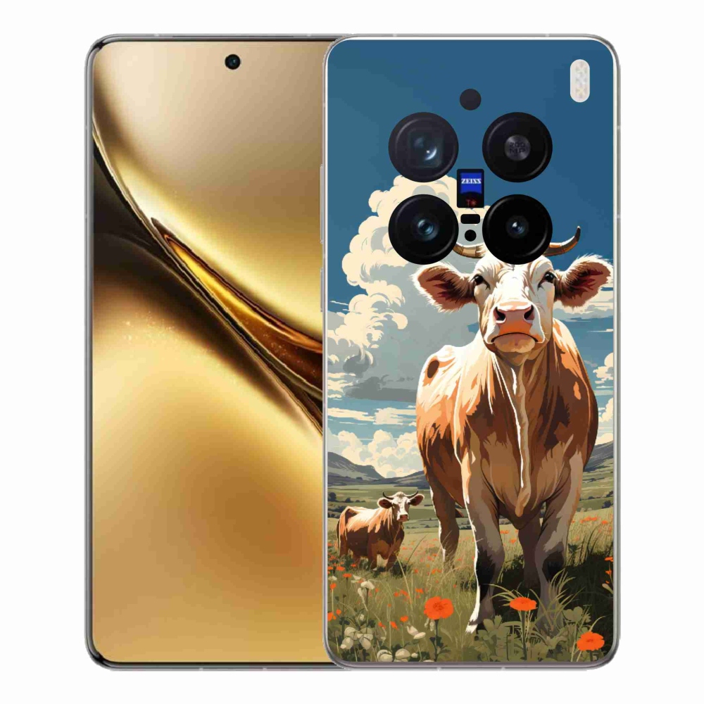 Gelový kryt mmCase na Vivo X200 Pro 5G - krávy na louce