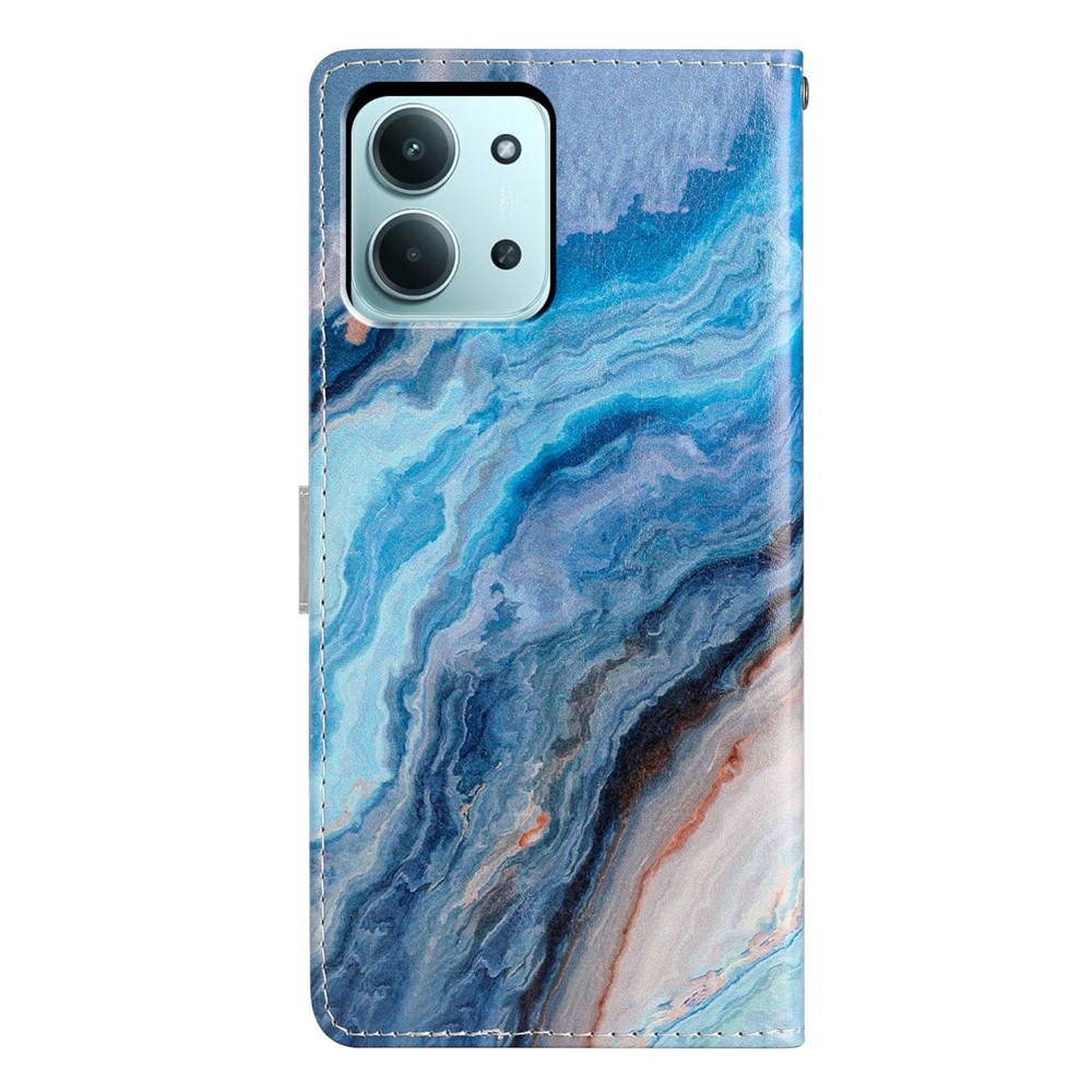 Unique knížkové pouzdro na Xiaomi Redmi 15C 4G/5G (173mm) - modrý mramor