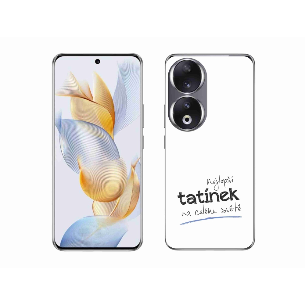 Gelový kryt mmCase na Honor 90 - nejlepší tatínek 4 bílé pozadí