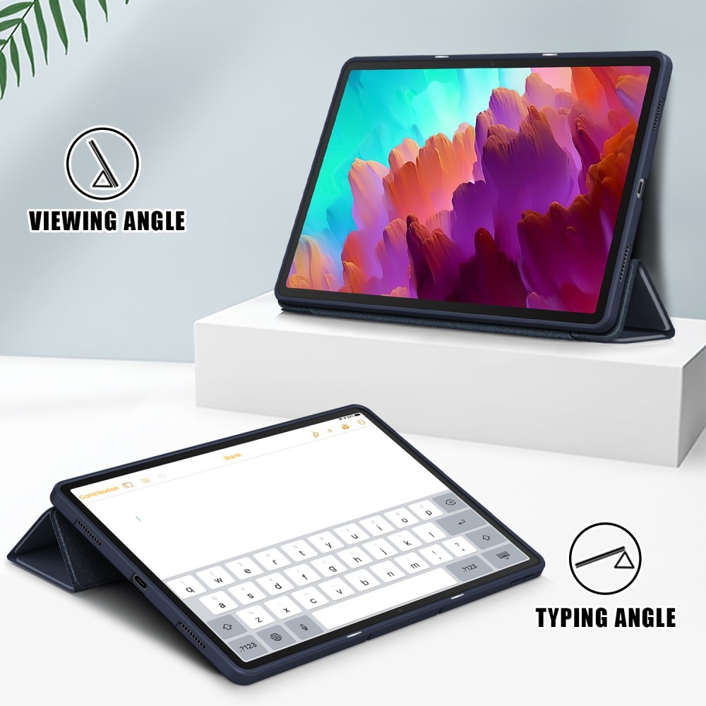 Case chytré zavírací pouzdro na tablet Lenovo Tab P12 - tmavěmodré