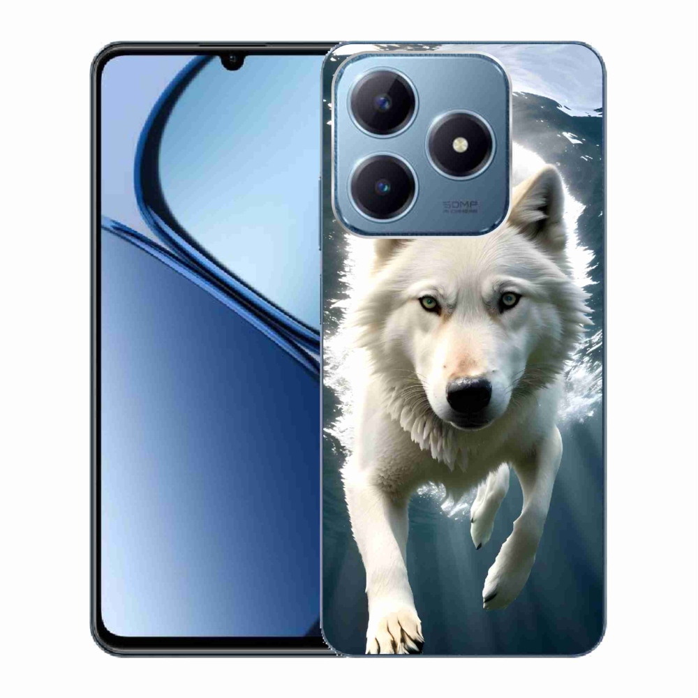 Gelový kryt mmCase na Realme C63 - bílý vlk