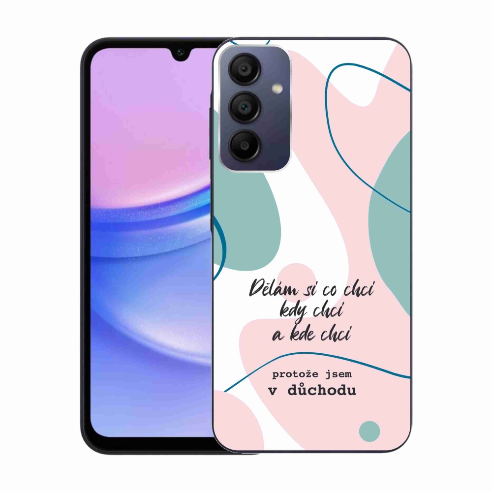 Gelový kryt mmCase na Samsung Galaxy A15 4G/5G - vtipný text 10 bílé pozadí
