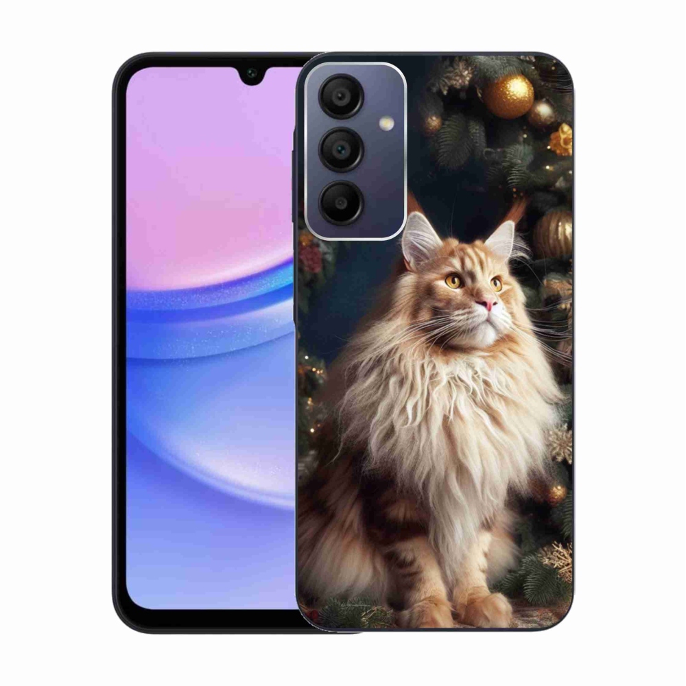 Gelový kryt mmCase na Samsung Galaxy A15 4G/5G - kočka u stromku