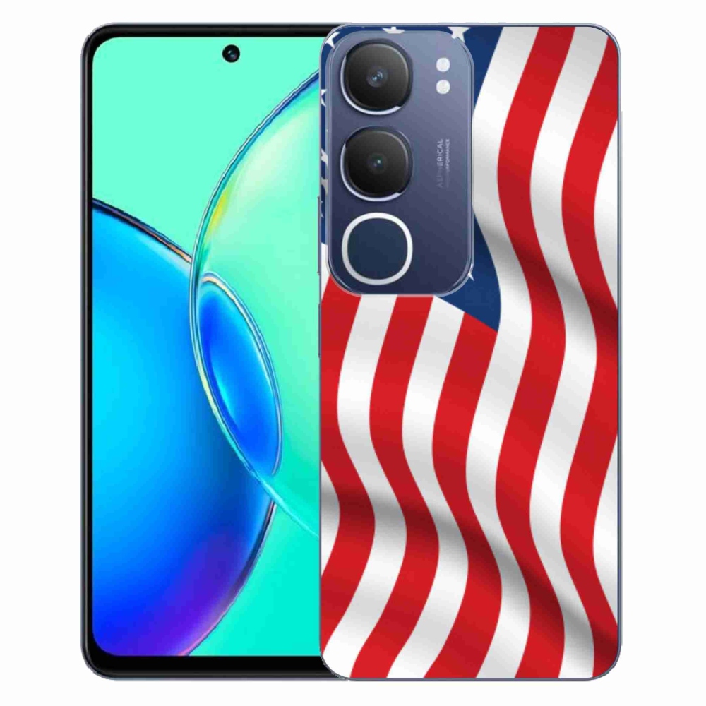 Gelový kryt mmCase na Vivo Y19s - USA vlajka