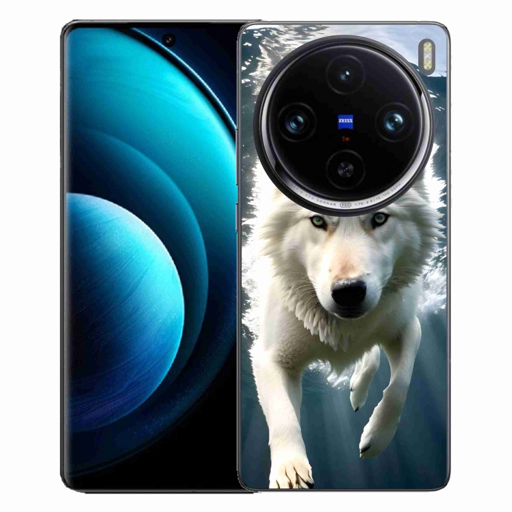 Gelový kryt mmCase na Vivo X100 Pro 5G - bílý vlk