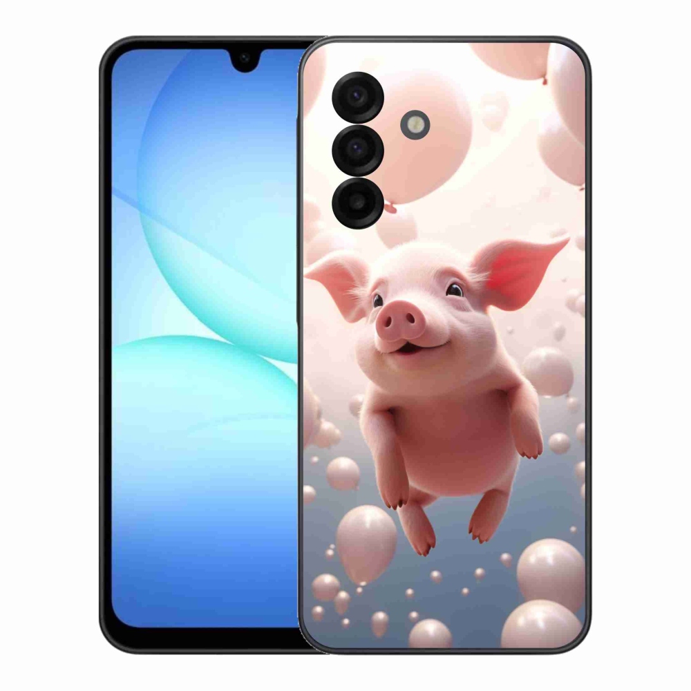 Gelový kryt mmCase na Samsung Galaxy A17 5G - prasátko s balónky