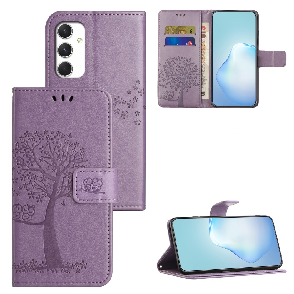 Tree knížkové pouzdro na Samsung Galaxy A16 4G/5G - světlefialové
