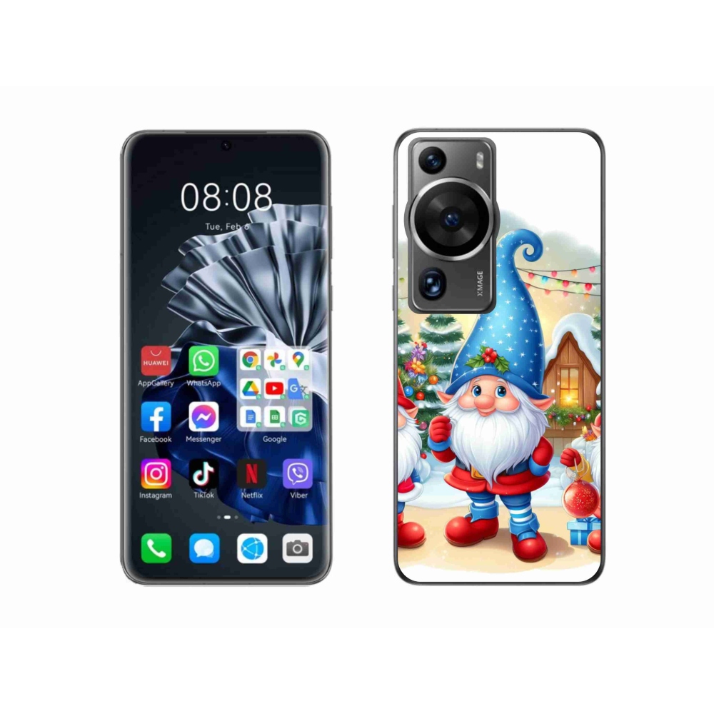 Gelový kryt mmCase na Huawei P60 Pro - vánoční skřítci