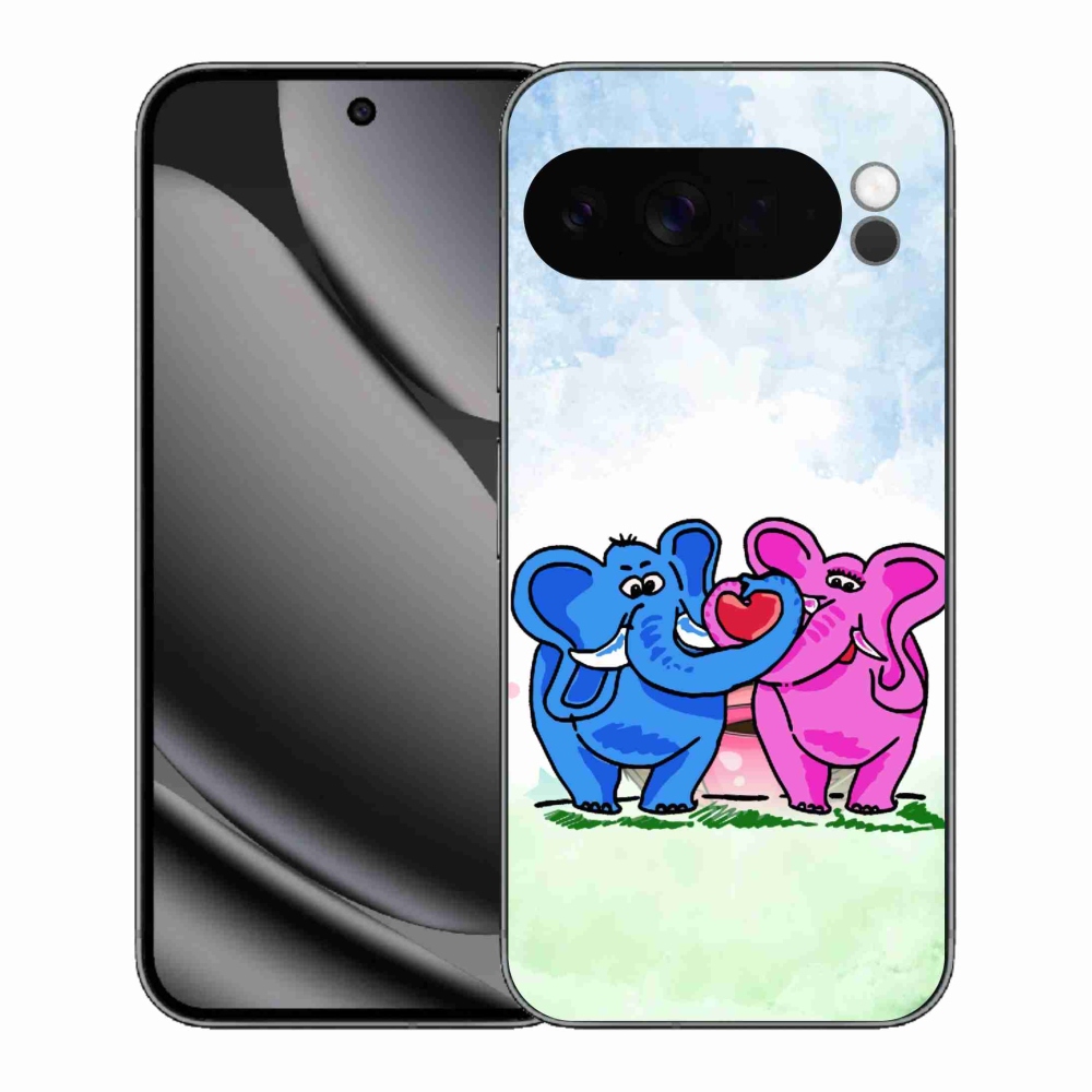 Gelový kryt mmCase na Google Pixel 10 Pro XL - zamilovaní sloni