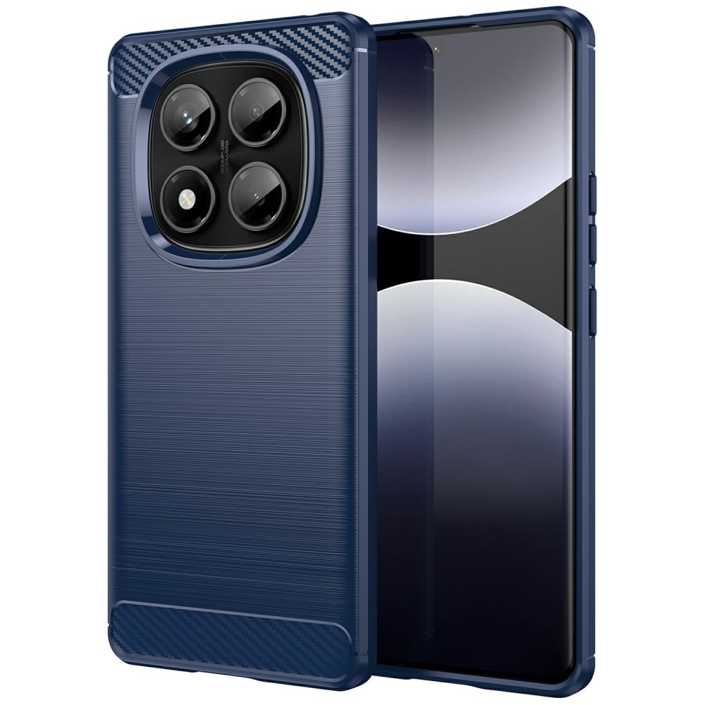 Carbon odolný gelový obal na Xiaomi Redmi Note 14 Pro - modrý
