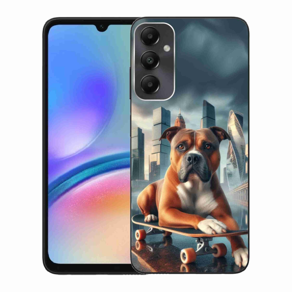 Gelový kryt mmCase na Samsung Galaxy A05s - pes na skateboardu