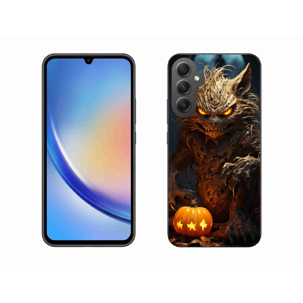 Gelový kryt mmCase na Samsung Galaxy A34 5G - halloweenská příšera
