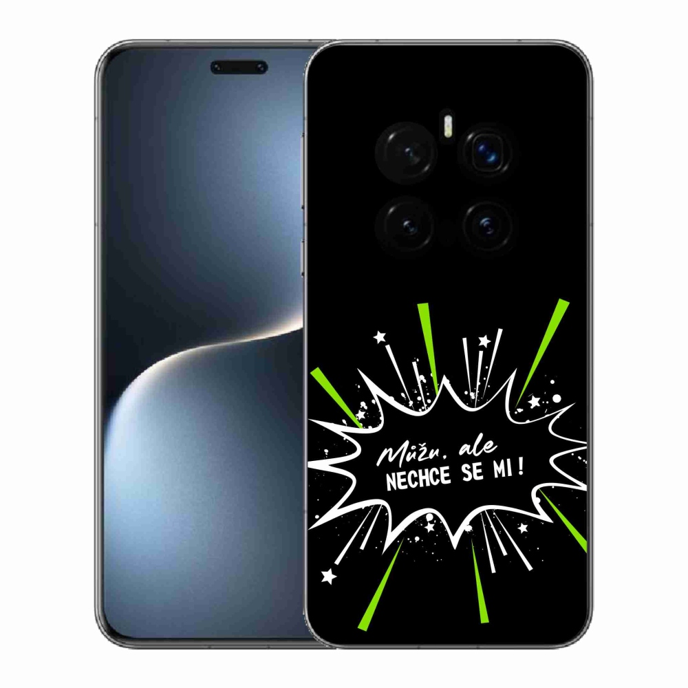 Gelový kryt mmCase na Honor Magic 7 Pro 5G - vtipný text 11 černé pozadí