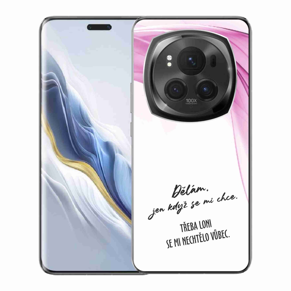 Gelový kryt mmCase na Honor Magic 6 Pro 5G - vtipný text 12 bílé pozadí