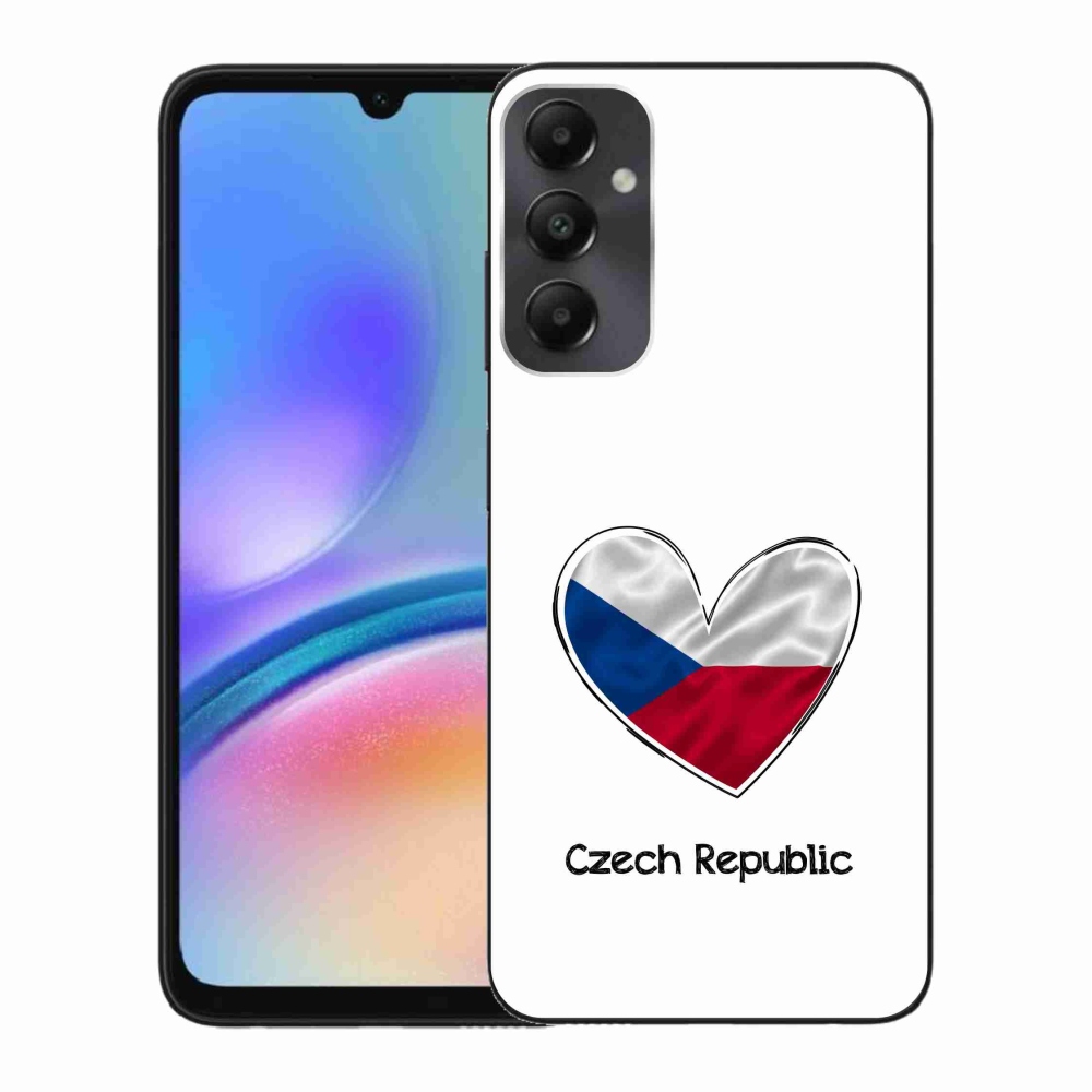 Gelový kryt mmCase na Samsung Galaxy A05s - vlajka srdce bílé pozadí