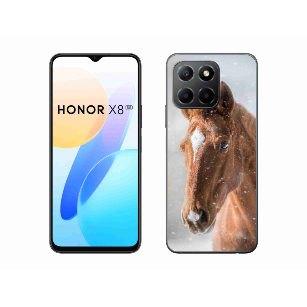 Gelový kryt mmCase na Honor X8 5G - hnědý kůň 2