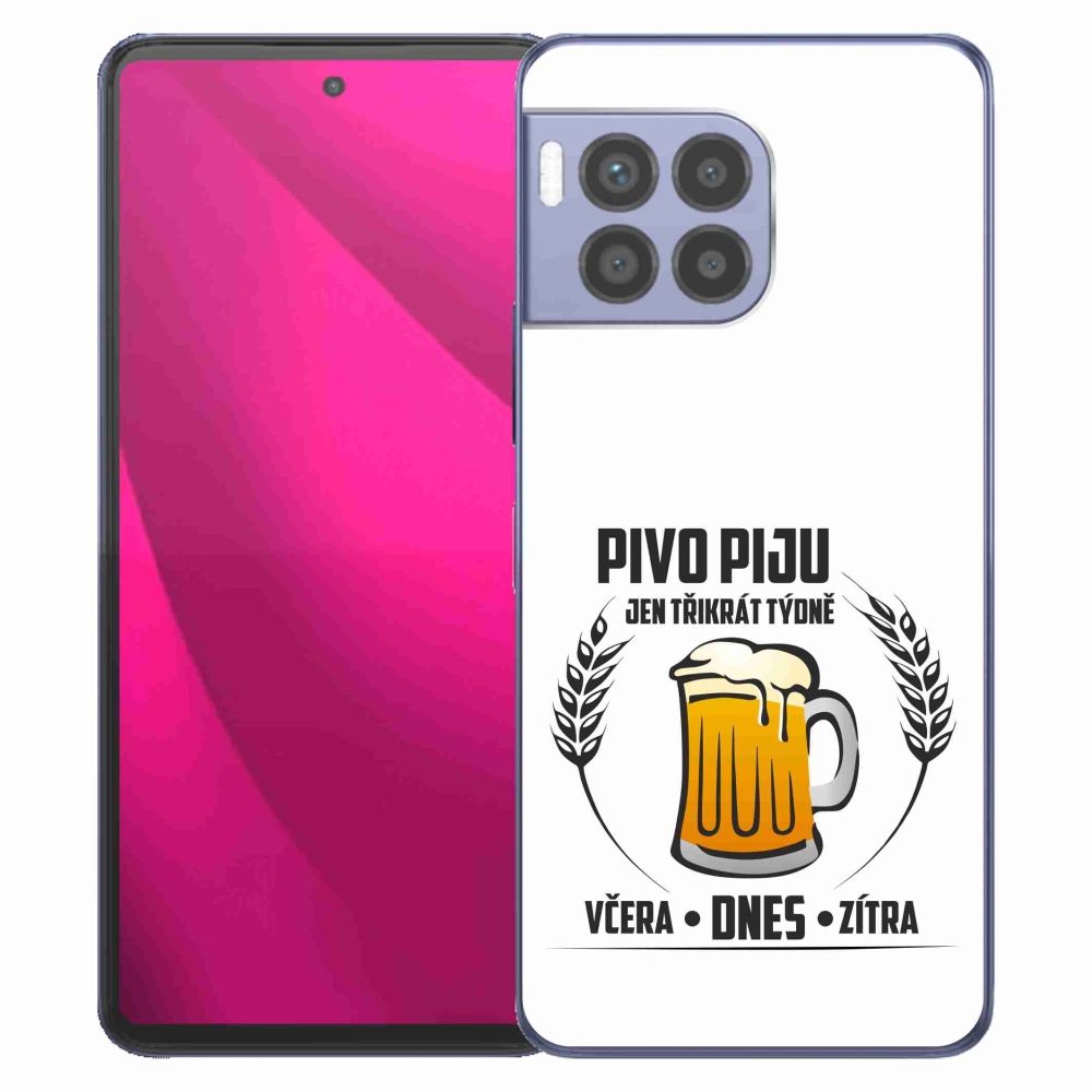 Gelový kryt mmCase na T-Mobile T Phone 2 Pro - pivní motiv bílé pozadí