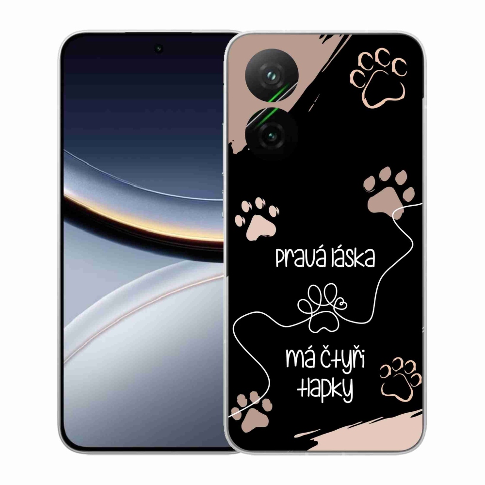 Gelový kryt mmCase na Xiaomi Poco F7 5G - psí motiv 1 černé pozadí