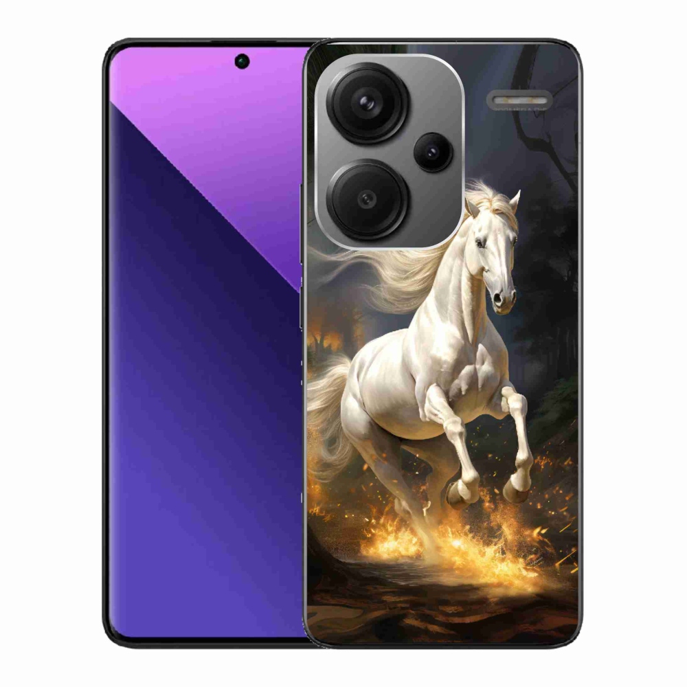 Gelový kryt mmCase na Xiaomi Redmi Note 13 Pro+ 5G - bílý kůň 2