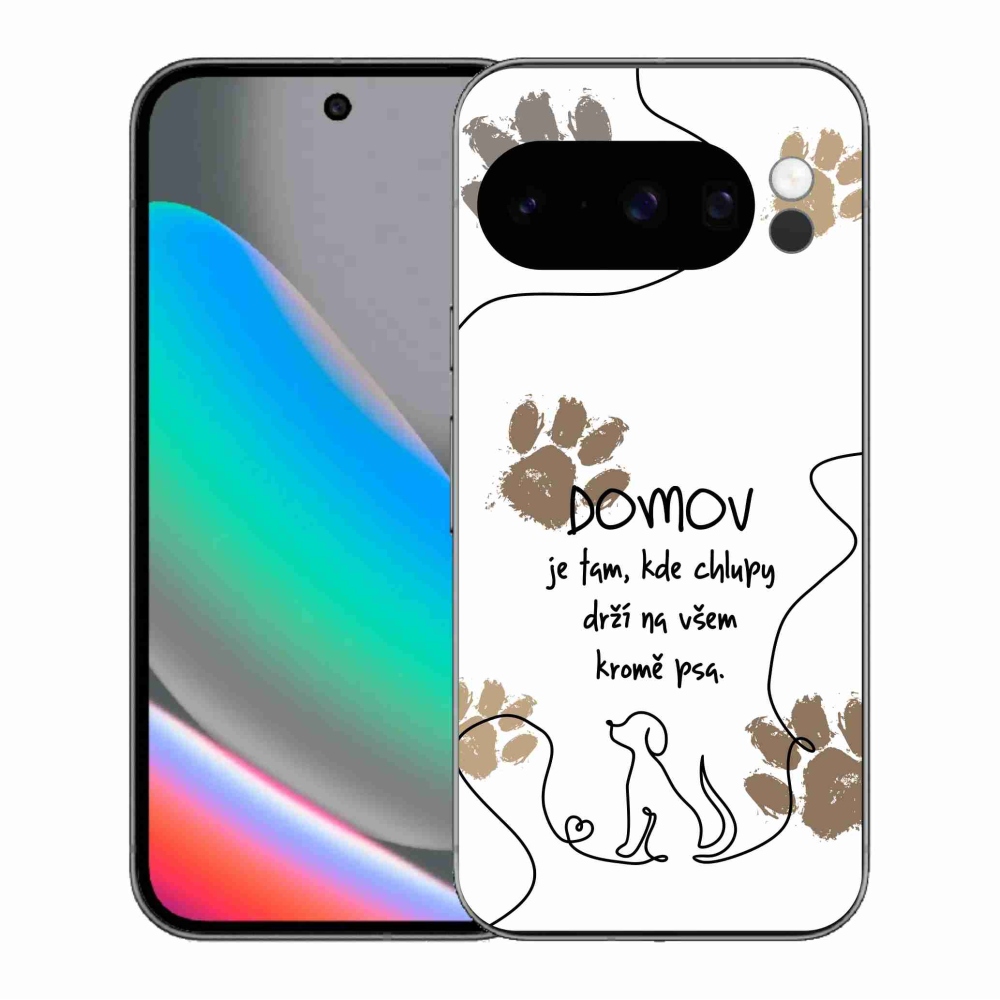 Gelový kryt mmCase na Google Pixel 10 Pro - psí motiv bílé pozadí