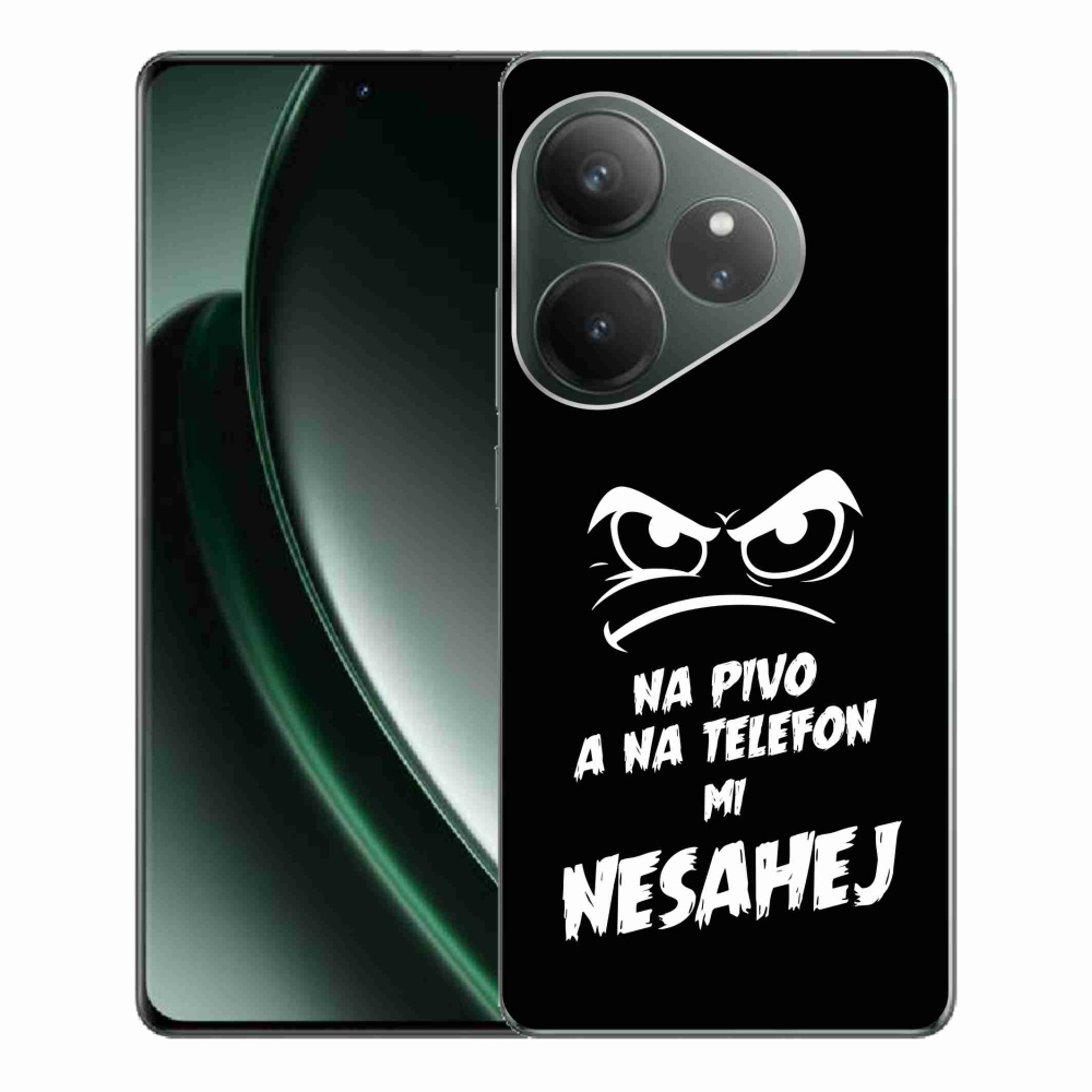 Gelový kryt mmCase na Realme GT 6 5G/GT 6T 5G - pivní motiv 2 černé pozadí