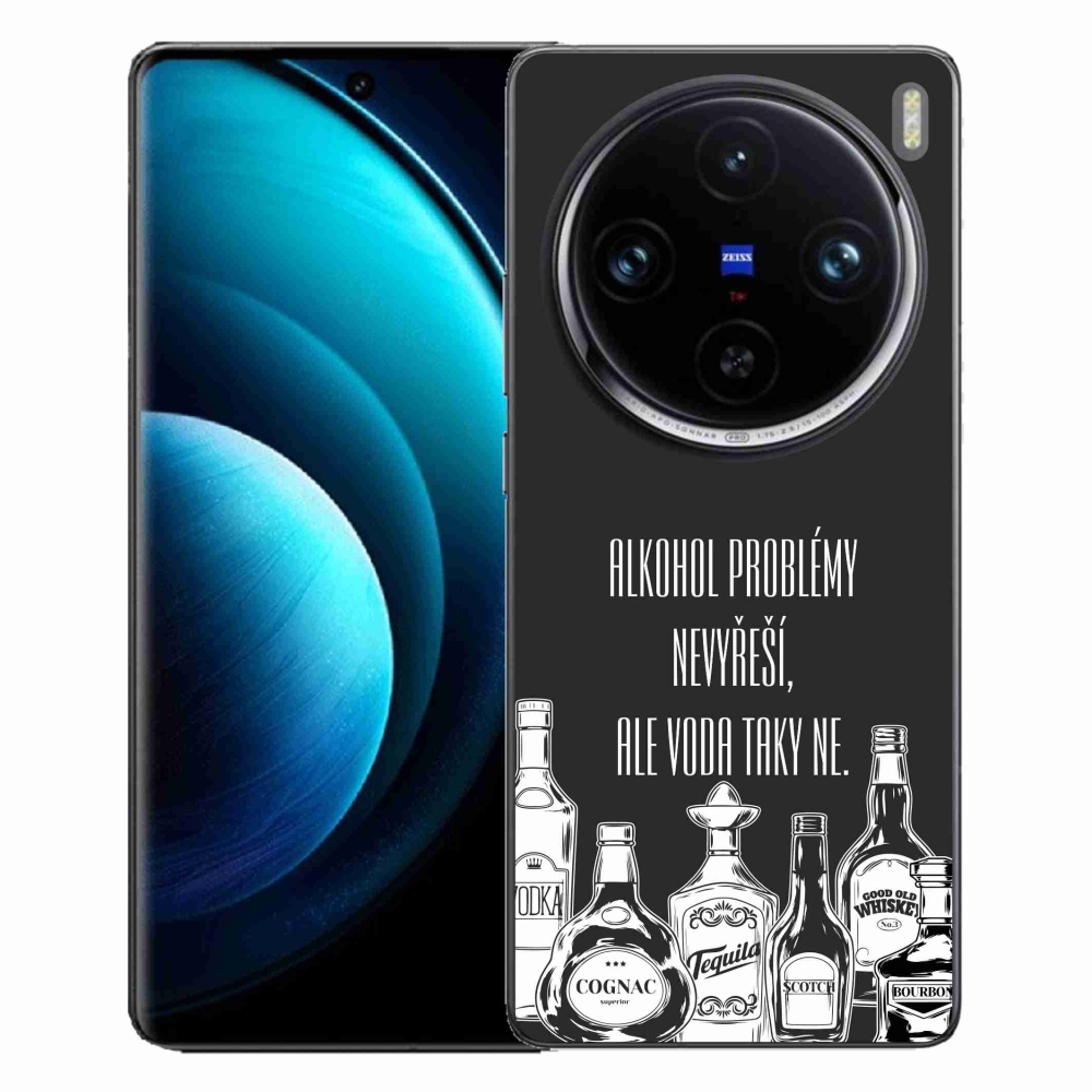 Gelový kryt mmCase na Vivo X100 Pro 5G - vtipný text černé pozadí