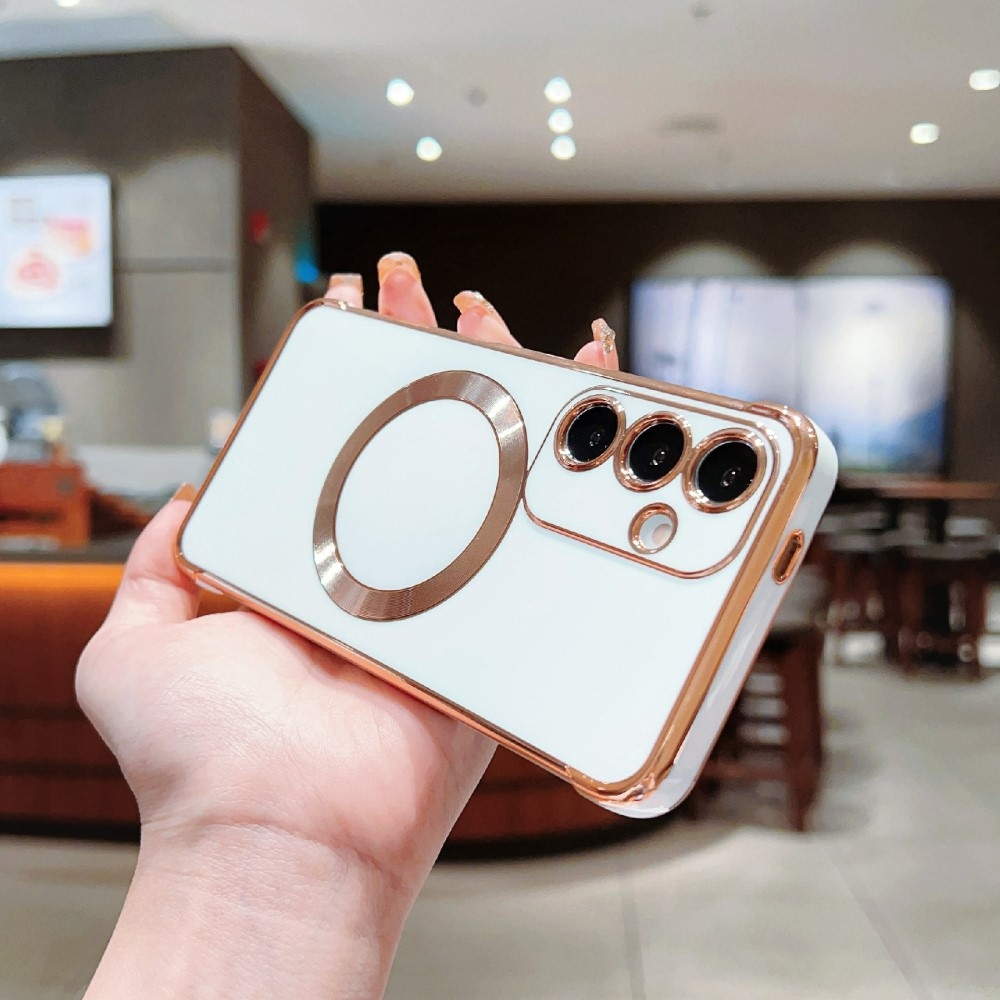 Frames gelový obal s podporou MagSafe na Samsung Galaxy S25+ - bílý