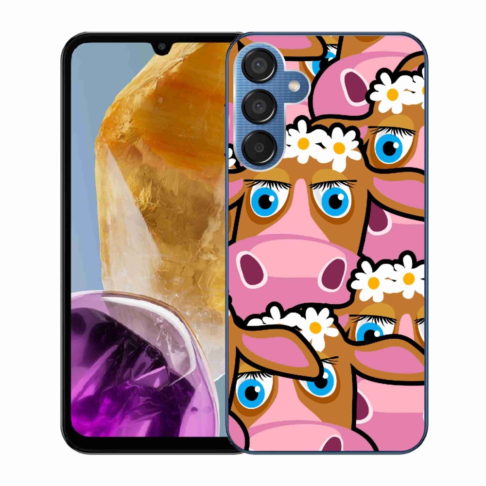 Gelový kryt mmCase na Samsung Galaxy M15 5G - kreslené kravičky