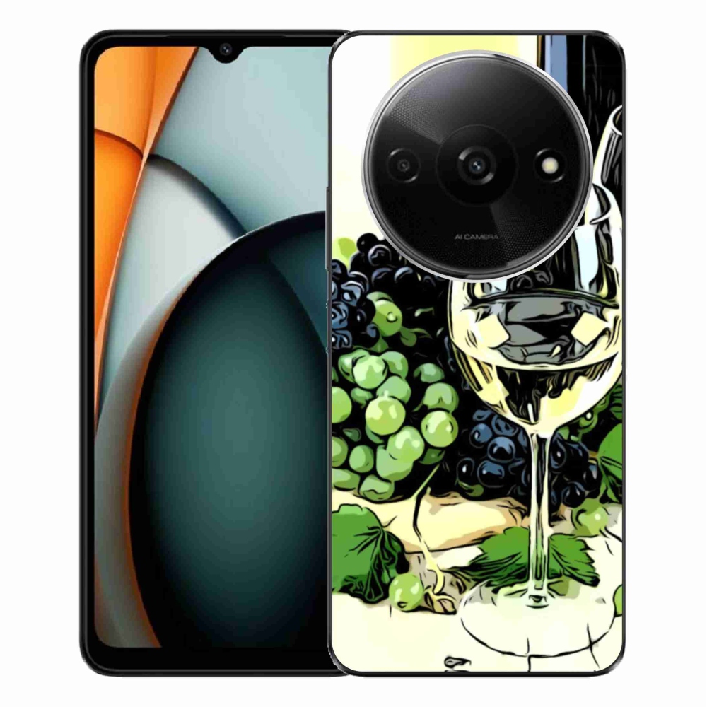Gelový kryt mmCase na Xiaomi Redmi A3 - sklenka vína