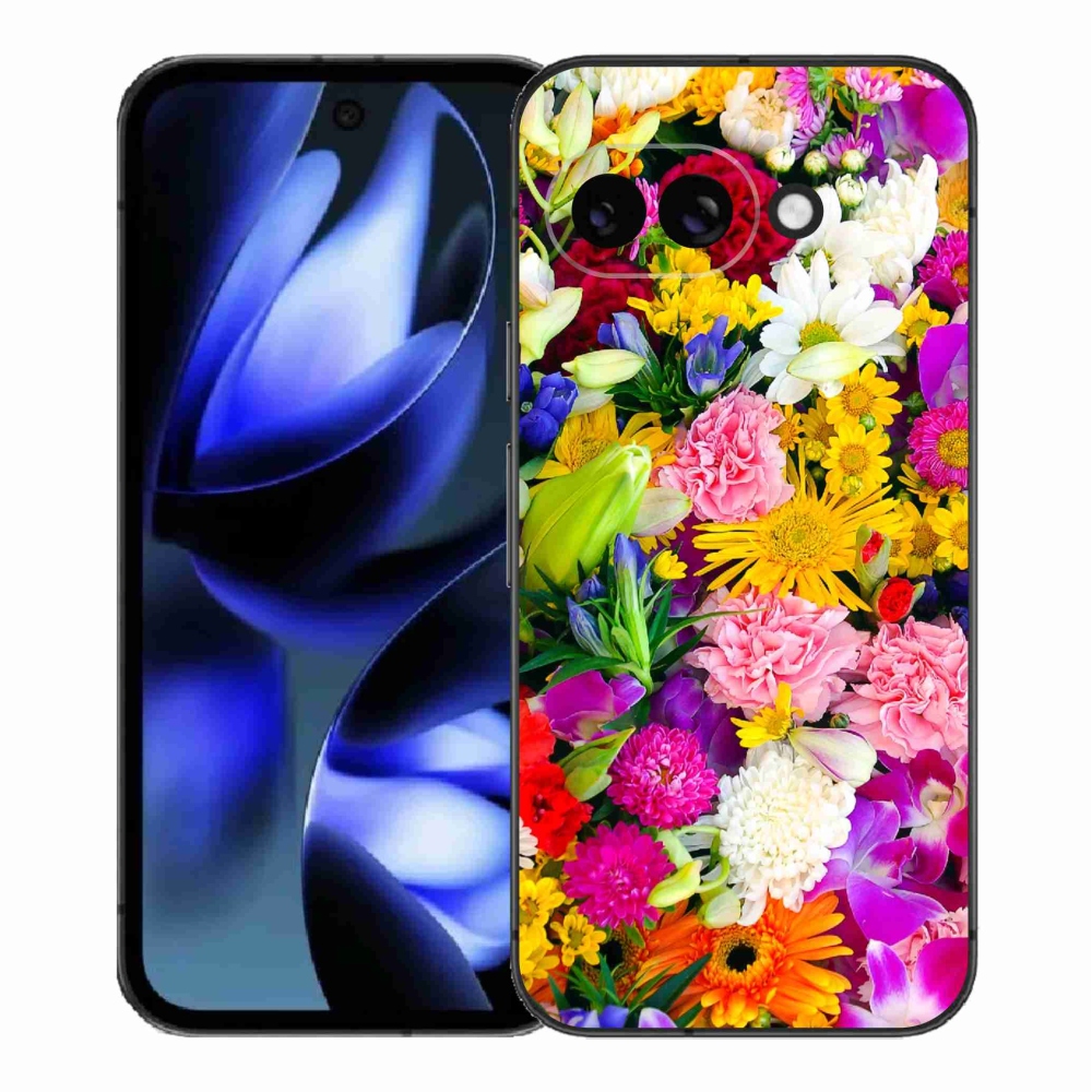 Gelový kryt mmCase na Google Pixel 9a - květiny 12