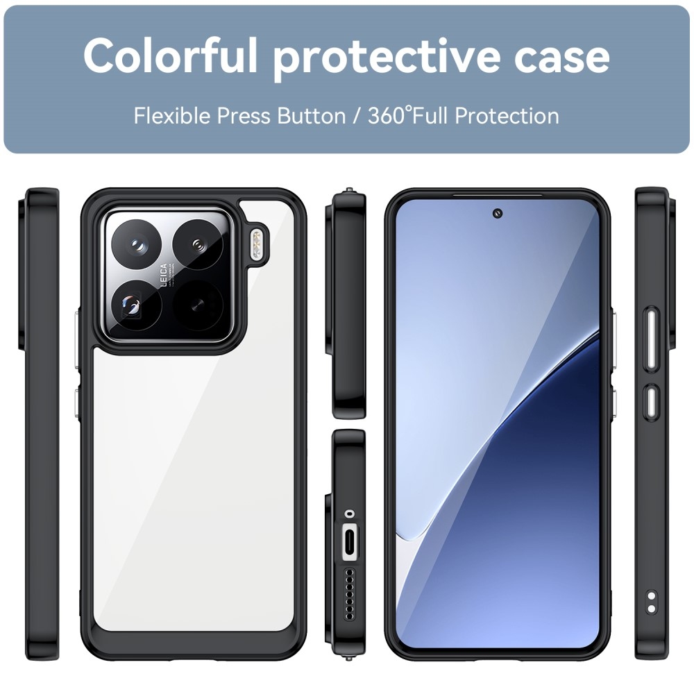 Gelový obal s pevnými zády na Xiaomi 15 Pro - černý